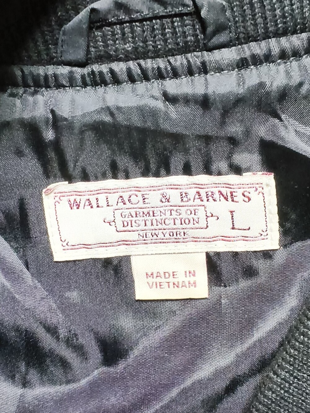 ​Wallace & Barnes J.Crew Men's Black Bomber Jacket Size Large Utility Flight Zip - Picture 5 of 11